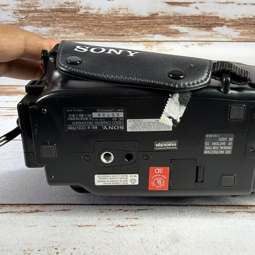 Used Sony Handycam CCD-TR91 Video8 Camcorder Black Power Adapter